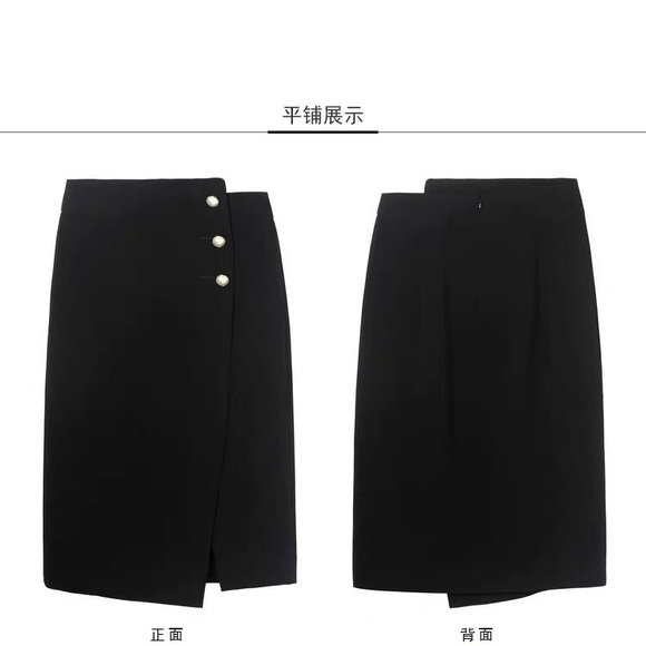Lily 2019 Summer Asymmetric Midi Pencil Skirt - Picture 5 of 8